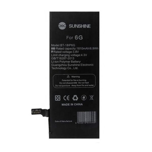 باتری موبایل سانشاین مدل 18IP6G ظرفیت 1810 میلی آمپر ساعت مناسب برای گوشی موبایل اپل IPhone 6G/6 باتری موبایل سانشاین مدل 18IP6G ظرفیت 1810 میلی آمپر ساعت مناسب برای گوشی موبایل اپل IPhone 6G/6
