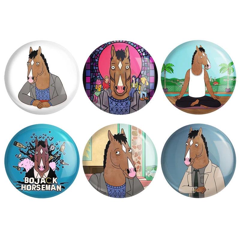 مگنت خندالو طرح Bojak Horseman کد 11A مجموعه 6 عددی 