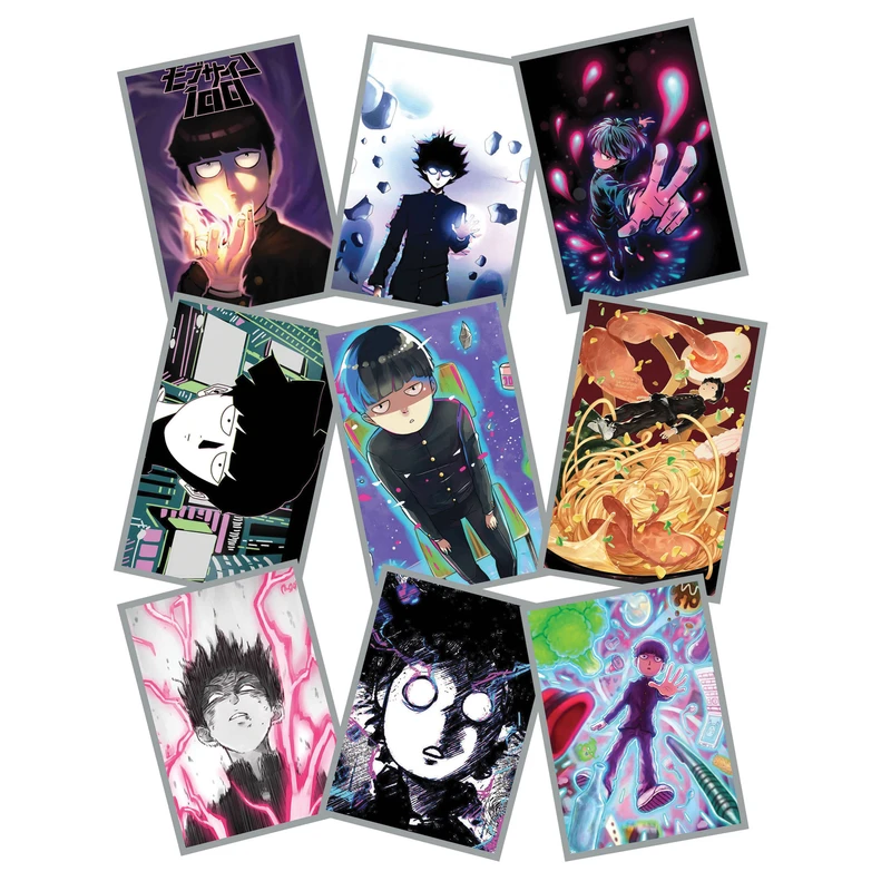 استیکر لپ تاپ طرح موب سایکو 100 کد 2091 مجموعه 9 عددی