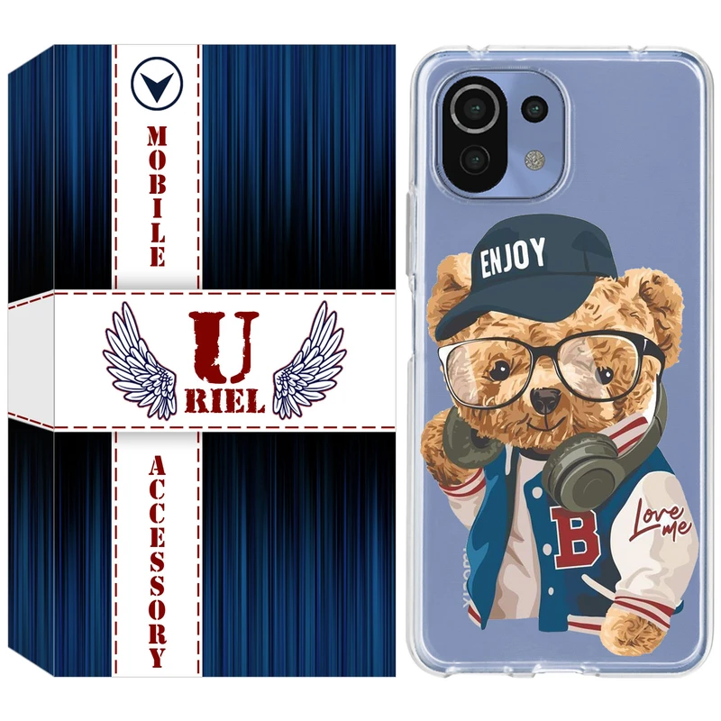 کاور یوریل مدل Clear کد 35 طرح تدی مناسب برای گوشی موبایل شیائومی Mi 11 Lite / 11 Lite 5G NE