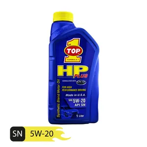 روغن موتور خودرو تاپ وان مدل HP Plus 5W-20 حجم 1 لیتر