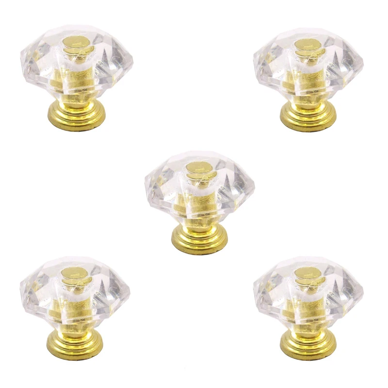 دستگیره مدل تک پیچ کریستالی بسته 5 عددی