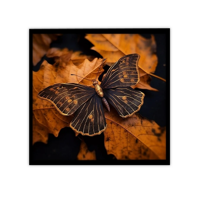 تابلو نوری بکلیت طرح برگ پاییزی و پروانه مدل B-MID-19252