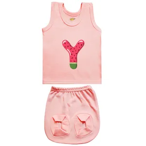 ست تاپ و شورت نوزادی کارانس طرح یلدا مدل SSP-4000