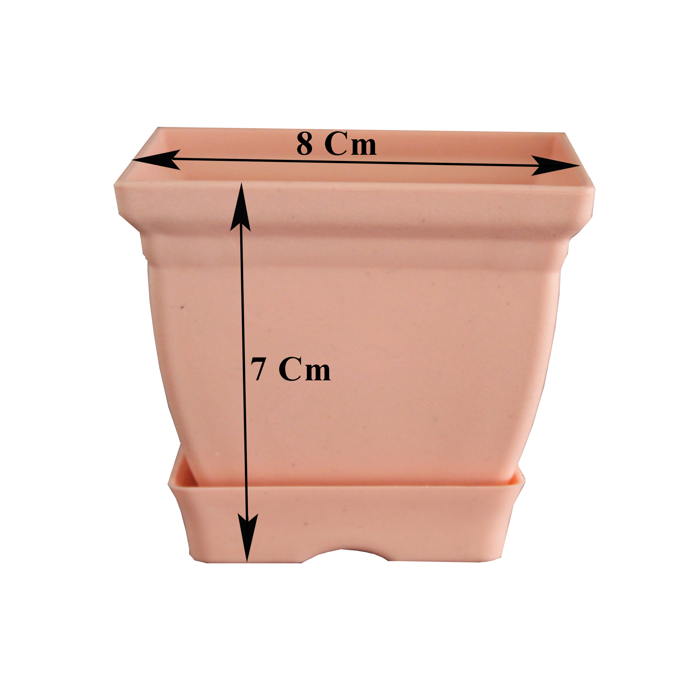 گلدان مدل کاکتوسی مربع  کد PAr0-4 مجموعه 4 عددی