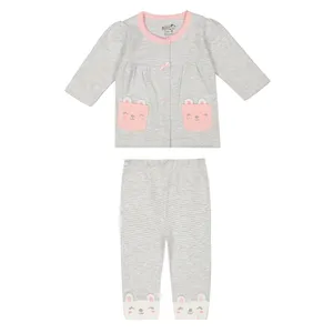 ست تی شرت و شلوار نوزادی نیلی مدل lovly s 2022