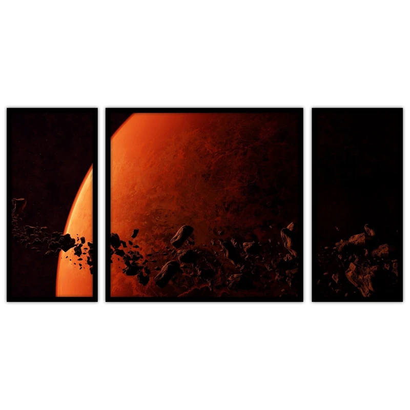 تابلو بکلیت طرح سیاره ها  فضا و کهکشان مدل B-bu3360 مجموعه 3 عددی