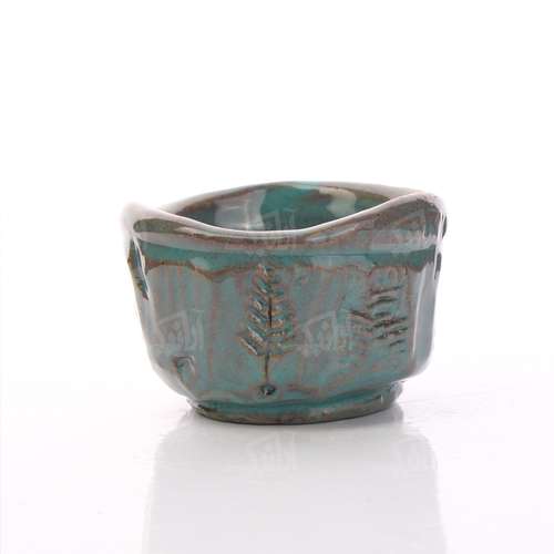 ‎پیاله چایخوری‎ ‎سفالی‎ ‎‎‎لعاب ساده رنگ‎ ‎فیروزه ای طرح‎ ‎خراش مدل 1004000108