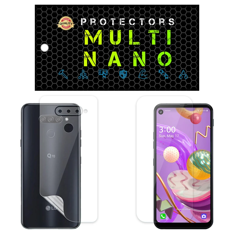 محافظ صفحه نمایش مولتی نانو مدل X-SFT مناسب برای گوشی موبایل ال جی Q70 به همراه محافظ پشت
