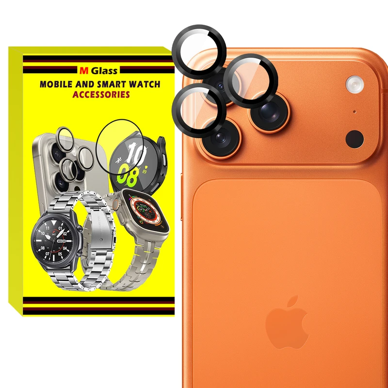 محافظ لنز دوربین فلزی ام‌گلس مدل RNG MTL MG مناسب برای گوشی موبایل اپل iPhone 17 Pro Max