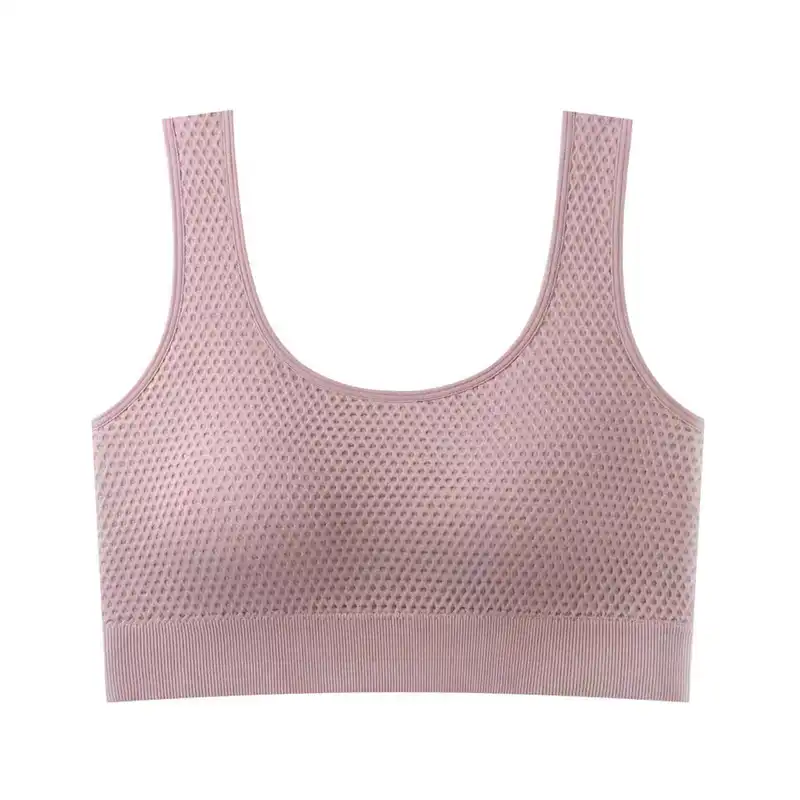 نیم تنه ورزشی زنانه مدل زنبوری رنگ صورتی