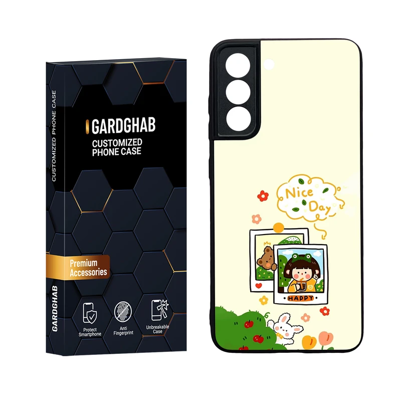 کاور گارد قاب مدل دور ژله ای پشت گلس دخترانه مناسب برای گوشی موبایل سامسونگ Galaxy S21 FE