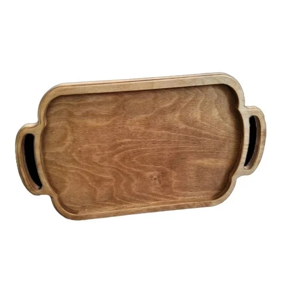 سینی دسته دار مدل چوبی کد 111 سایز 35×25 سانتی متر