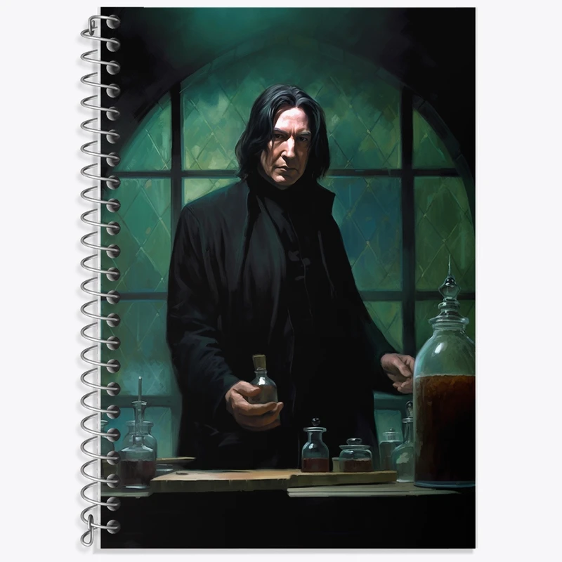 دفتر زبان 50 برگ خندالو مدل دو خط طرح اسنیپ هری پاتر کد F854