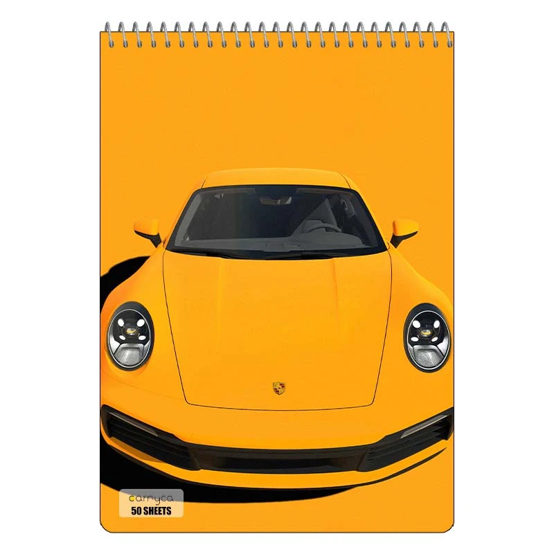دفتر نقاشی 50 برگ سیمی کارنیکا طرح پورشه Porsche کد 12705