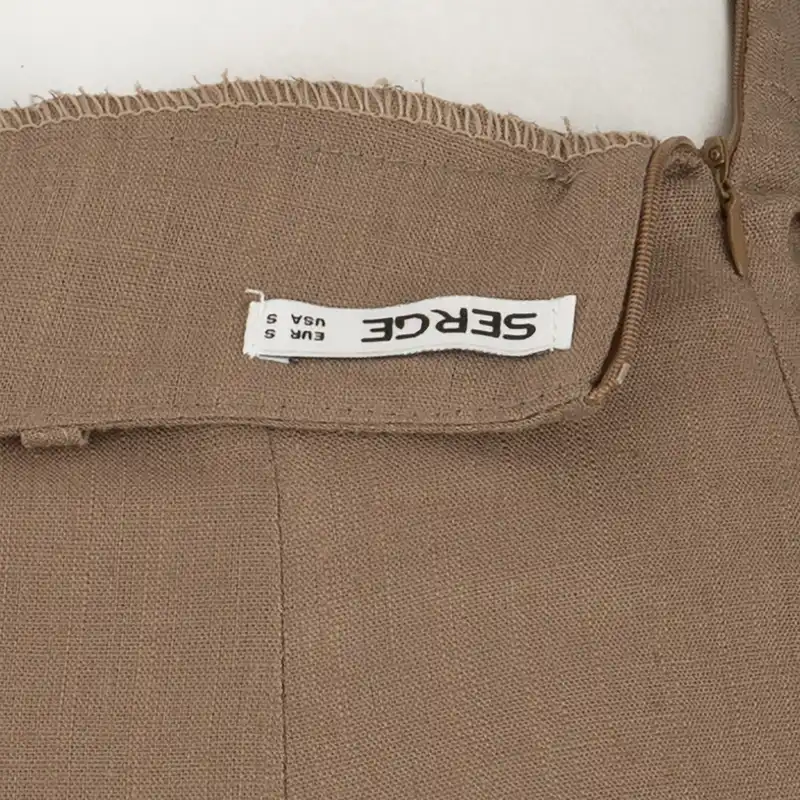 دامن زنانه سرژه مدل 210213 رنگ قهوه ای