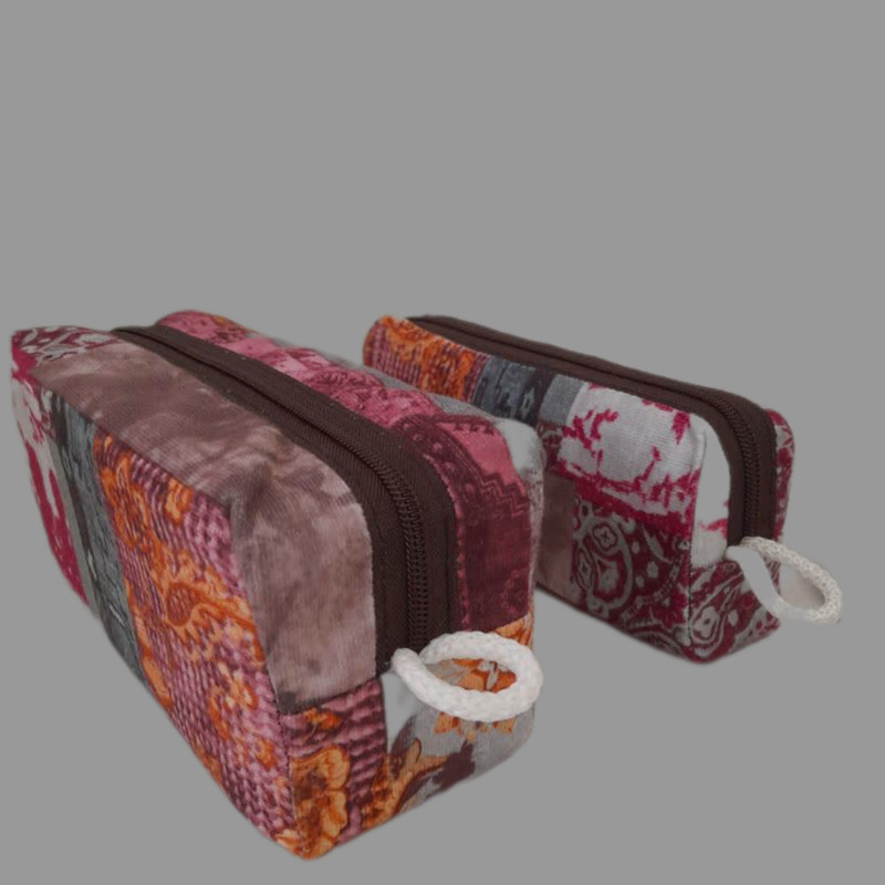 کیف لوازم آرایش زنانه مدل 1001 مجموعه دو عددی