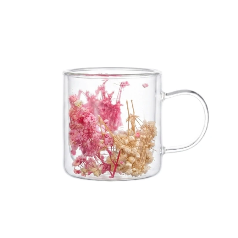 فنجان مدل پیرکس دوجداره طرح گلدار کد Gol-97