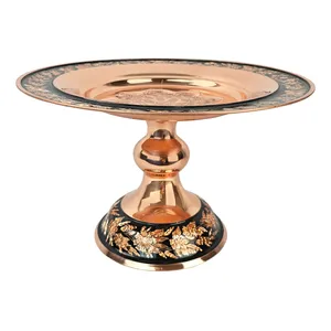شیرینی خوری مسی مدل الماس تراش کد g025