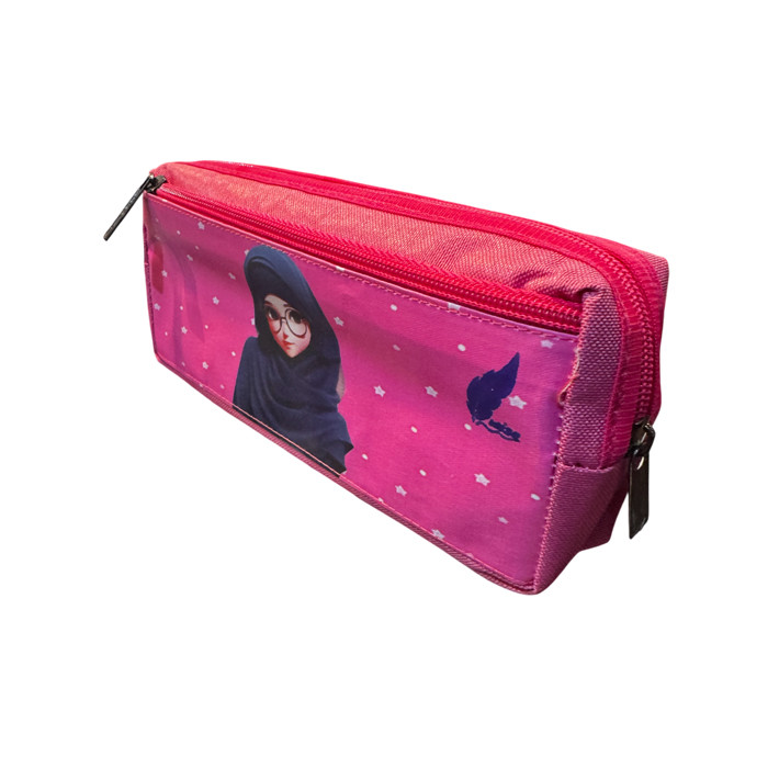 جامدادی مدل 2 زیپ طرح دختر کد 75678