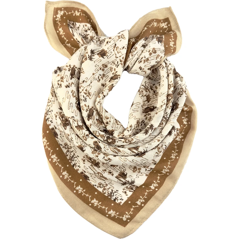 مینی اسکارف ابریشم زنانه مدل sr1 با طول و عرض 66*66 سانتی‌متر