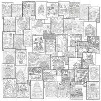 مقوا رنگ آمیزی مدل A4804 سایز 21&times;15 سانتی متر مجموعه 48 عددی