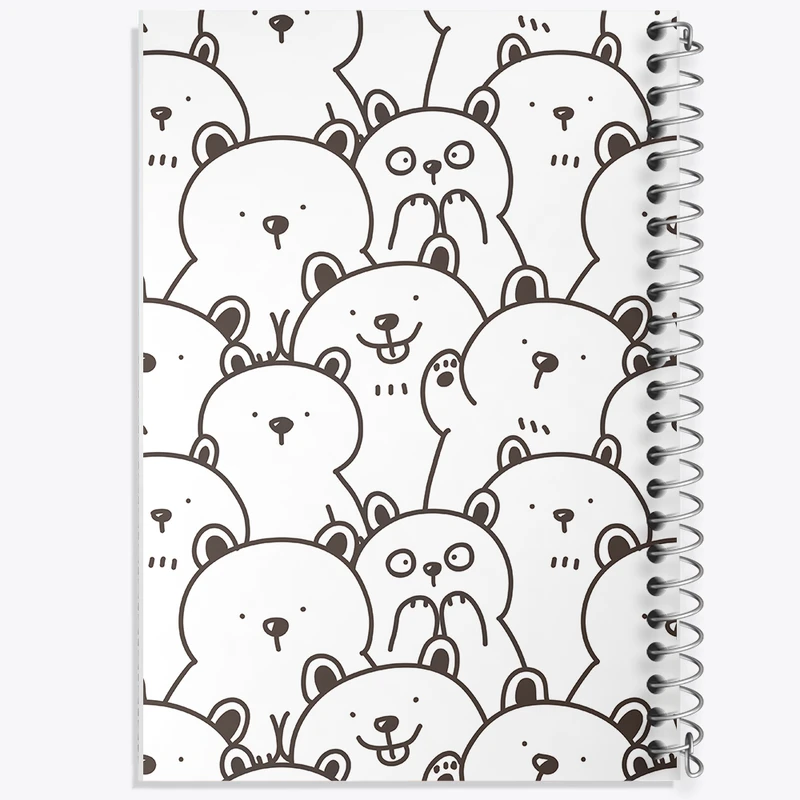 دفتر شطرنجی 50 برگ خندالو مدل خرس بامزه کد N846