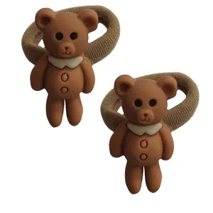 کش مو دخترانه مدل خرس بسته 2 عددی