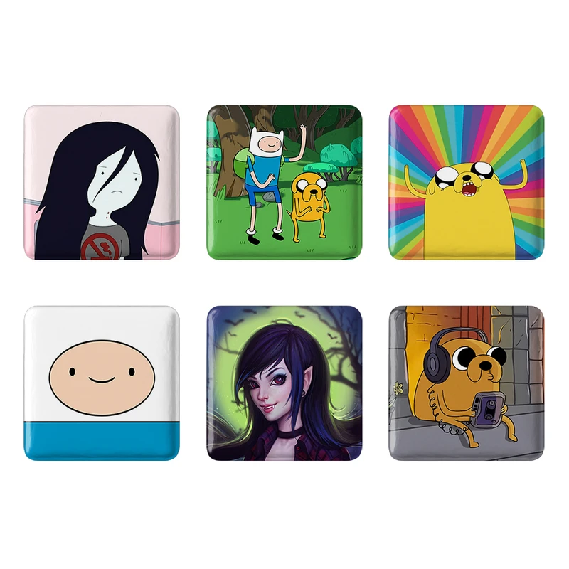مگنت خندالو طرح انیمیشن وقت ماجراجویی Adventure Time کد 1238A مجموعه 6 عددی