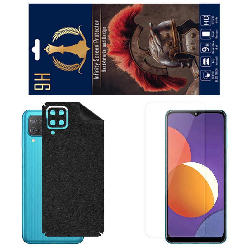 برچسب پوششی اینفینیتی مدل CH مناسب برای گوشی موبایل سامسونگ Galaxy M12 به همراه محافظ صفحه نمایش 
