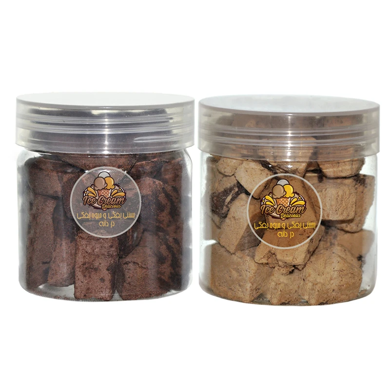 بستنی خشک کیک قهوه و تریپل چاکلت دردانه - 100 گرم بسته دو عددی