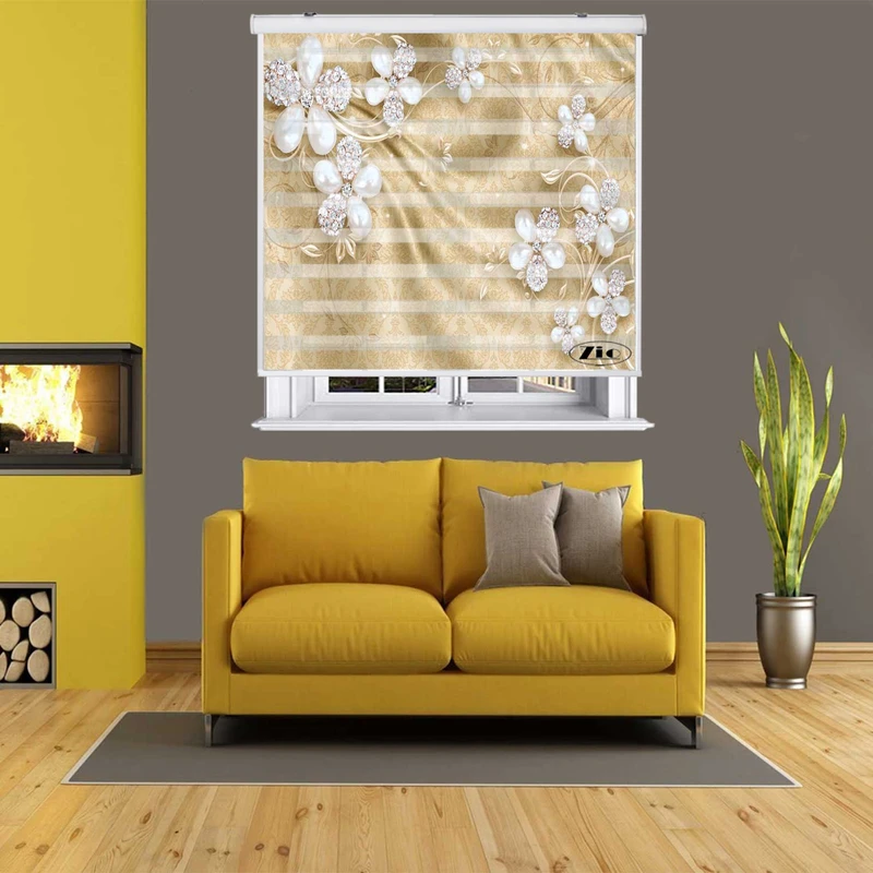 پرده زبرا زیو کد 3D1508 سایز 150X150 سانتی متر