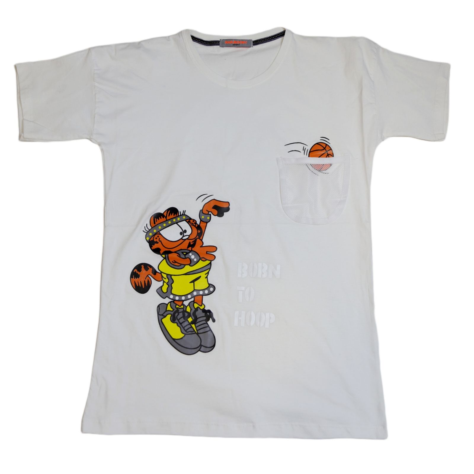 تی شرت لانگ آستین کوتاه دخترانه مدل Garfield 02 -  - 1