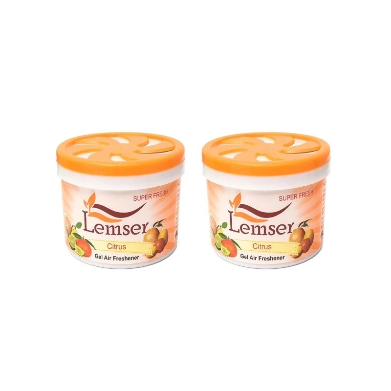 ژل خوشبو کننده هوا لمسر مدل citrus حجم 180 میلی لیتر مجموعه 2 عددی