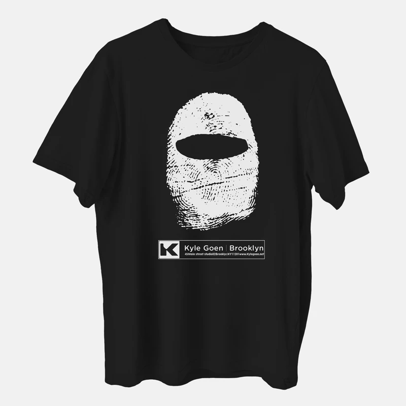 تی‌شرت آستین کوتاه مردانه باهرپوش شرق مدل فیس ماسک اثر انگشت کد z217