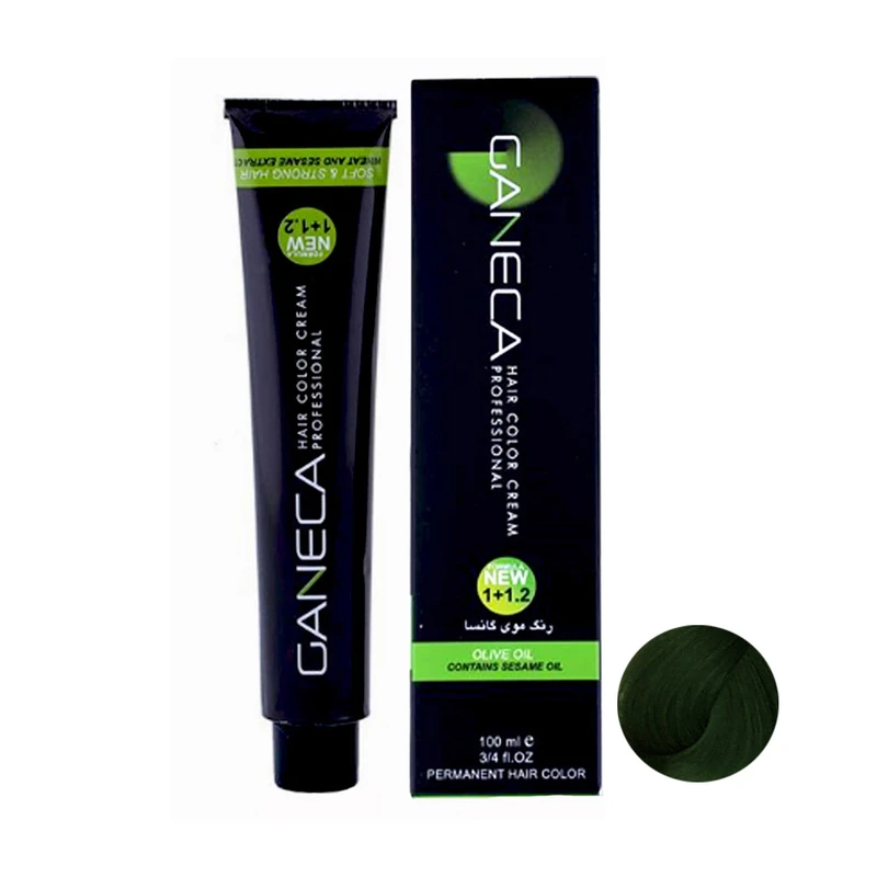 رنگ مو گانسا شماره M4 حجم 100 میلی لیتر رنگ قهوه ای زیتونی متوسط