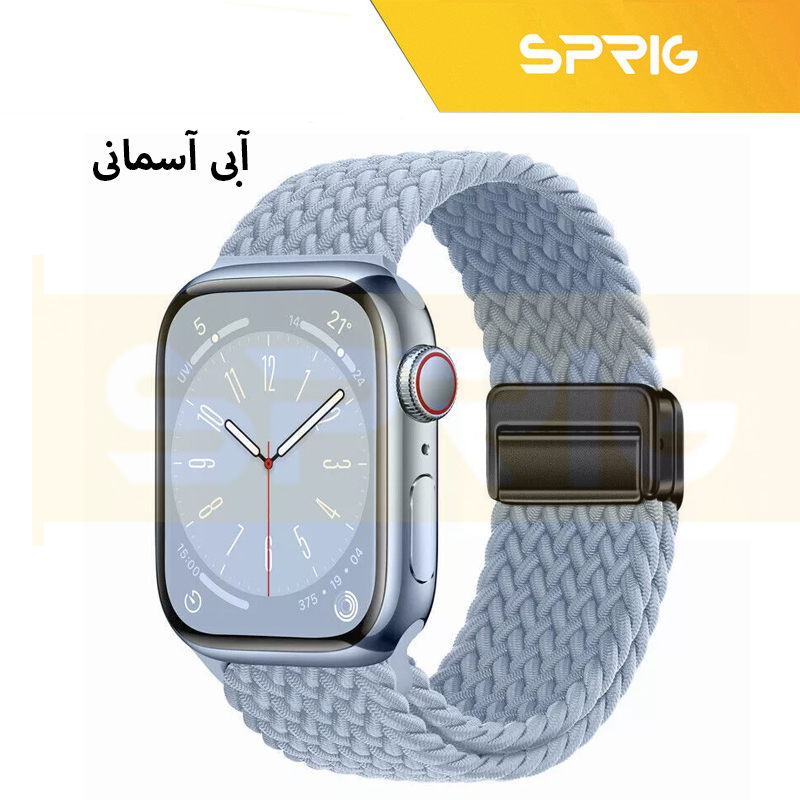 بند اسپریگ مدل Magnetic loop Braided مناسب برای اپل واچ سری SE2021/7/8/9 سایز 45 میلی متری