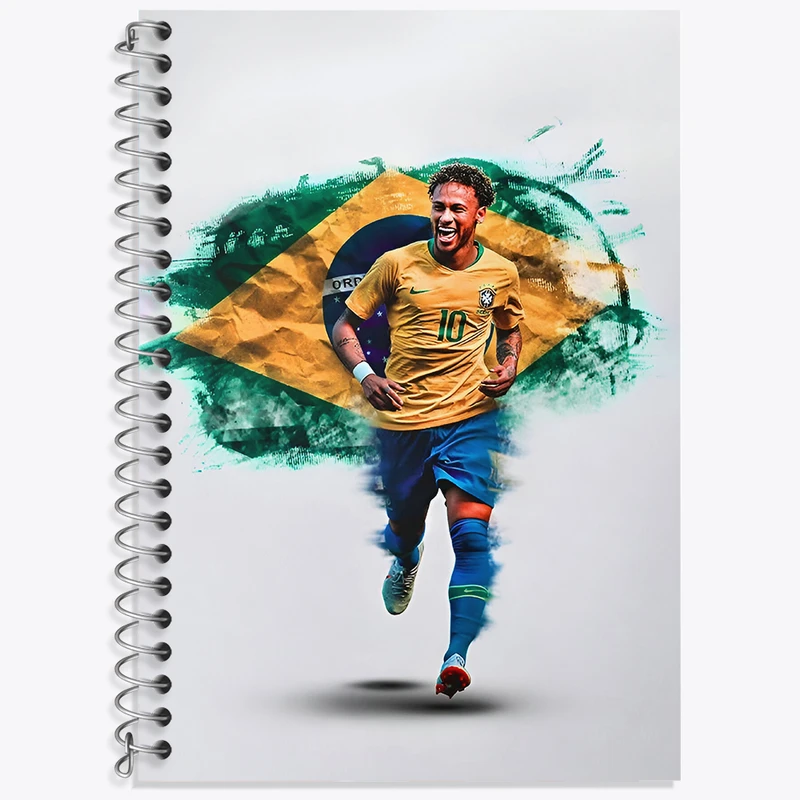 دفتر زبان 50 برگ خندالو مدل سه خط طرح نیمار جونیور کد N2810