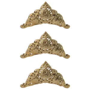 جا دستمال کاغذی برنجی مدل Sjks بسته 3 عددی