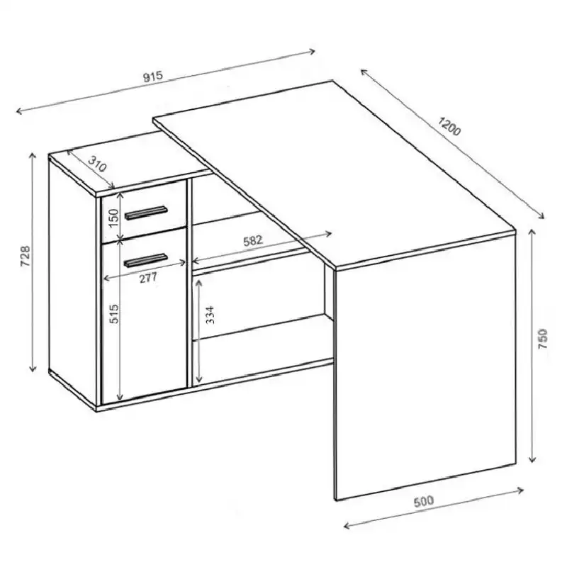 میز تحریر هیراد مدل T160-MDF