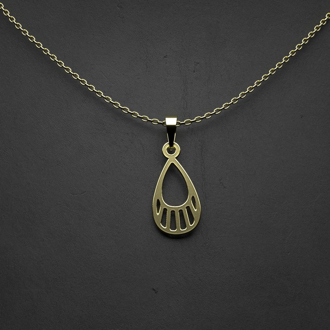 گردنبند طلا 18 عیار زنانه مدوپد مدل هندسی کد HH2-1-1070 - - 2