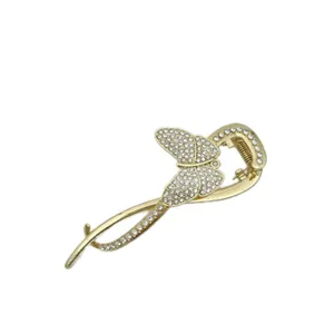 گیره مو زنانه مدل پروانه نگینی