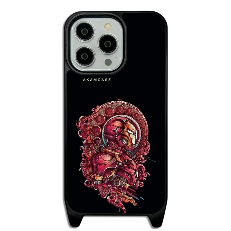 کاور آکام مدل AMC-WLA13PRO-IRON MAN8 مناسب برای گوشی موبایل اپل iPhone 13 Pro