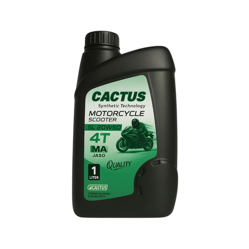 روغن موتور سیکلت تمام سنتتیک کاکتوس مدل SL 20W-50 حجم 1 لیتر
