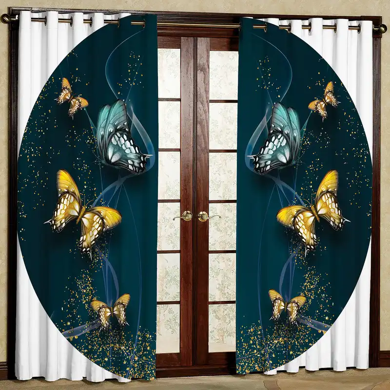 پرده مدل پروانه مخمل پانچی کد 2448 سایز 200x140 سانتی متر