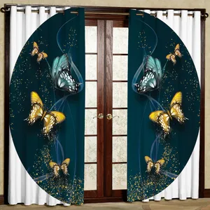 پرده مدل پروانه هازان پانچی کد 2448 سایز 140x200 سانتی متر