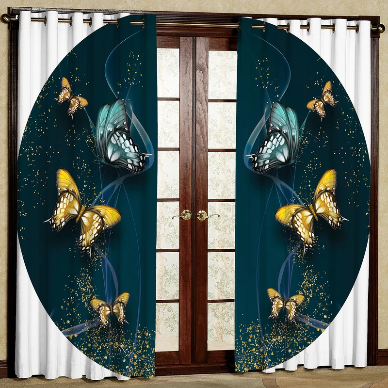 پرده مدل پروانه هازان پانچی کد 2448 سایز 140x200 سانتی متر