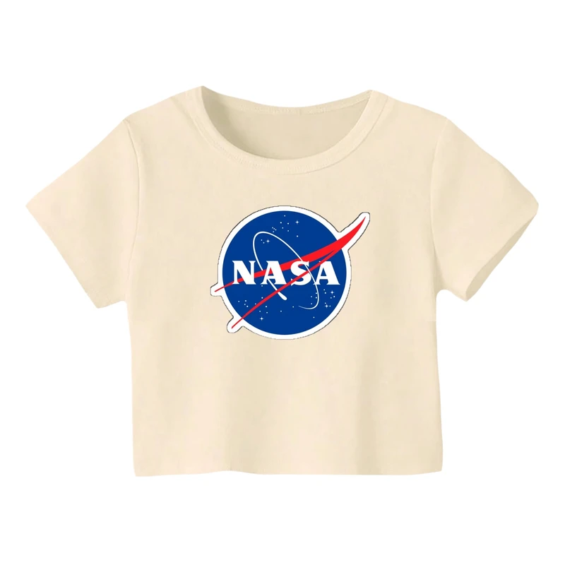 کراپ‌ تی‌شرت آستین کوتاه زنانه مدل لوگو کد 30 