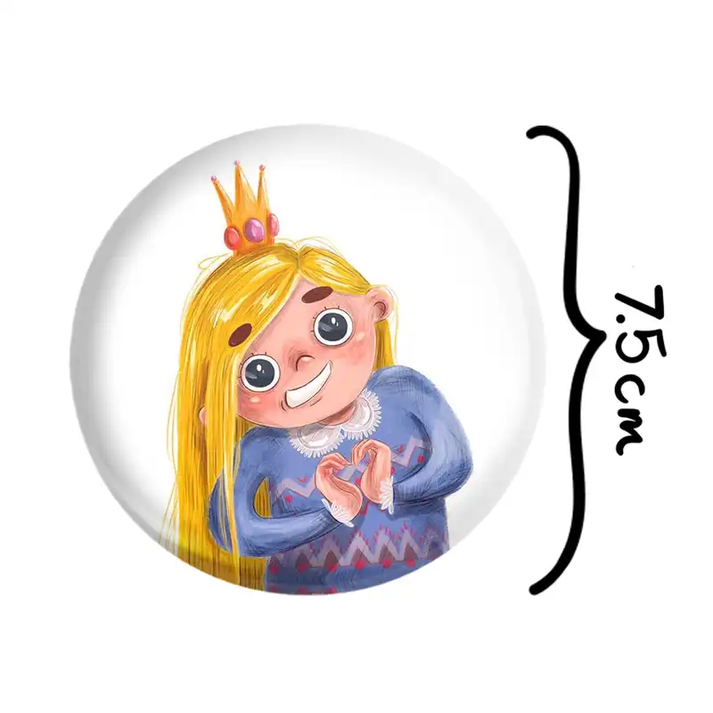 آینه جیبی خندالو طرح دخترونه مدل تاشو کد 1635