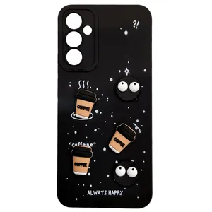 کاور طرح عروسکی برجسته مدل Coffee مناسب برای گوشی موبایل سامسونگ Galaxy A24